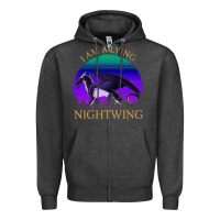 Charcoal Heather wings of fire i am a lying nightwing vintage Zipper Hoodie - linhVisuals