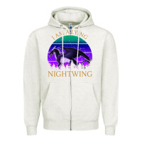 Oatmeal Heather wings of fire i am a lying nightwing vintage Zipper Hoodie - linhVisuals