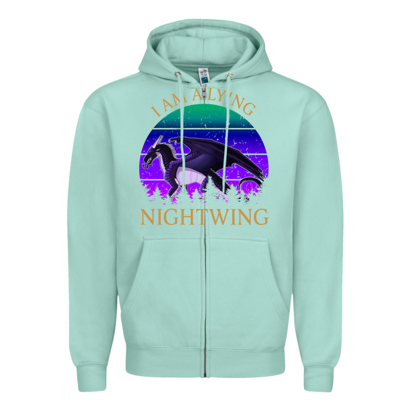 Wings Of Fire I Am A Lying Nightwing Vintage Zipper Hoodie by linhVisuals | Teevron