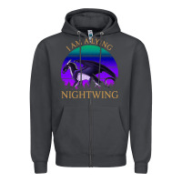Smoke wings of fire i am a lying nightwing vintage Zipper Hoodie - linhVisuals