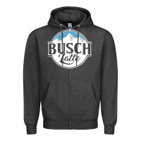 Charcoal Heather premium busch Zipper Hoodie - linhVisuals