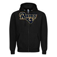 Black rams Zipper Hoodie - linhVisuals