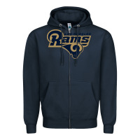 Navy rams Zipper Hoodie - linhVisuals