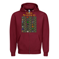Burgundy runescape game Zipper Hoodie - linhVisuals