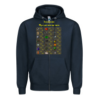 Navy runescape game Zipper Hoodie - linhVisuals