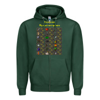 Sports Green runescape game Zipper Hoodie - linhVisuals