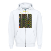 White runescape game Zipper Hoodie - linhVisuals