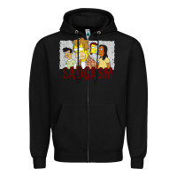 Black sadgasm Zipper Hoodie - linhVisuals