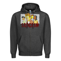 Charcoal Heather sadgasm Zipper Hoodie - linhVisuals