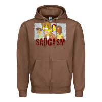 Chestnut sadgasm Zipper Hoodie - linhVisuals
