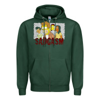 Sports Green sadgasm Zipper Hoodie - linhVisuals