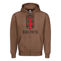 Chestnut brown university Zipper Hoodie - linhVisuals