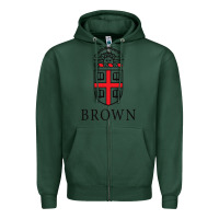 Sports Green brown university Zipper Hoodie - linhVisuals
