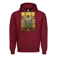 Burgundy billy strings poster Zipper Hoodie - linhVisuals