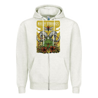 Oatmeal Heather billy strings poster Zipper Hoodie - linhVisuals
