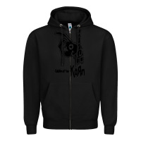 Black k o r n classic Zipper Hoodie - linhVisuals