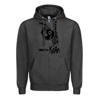 Charcoal Heather k o r n classic Zipper Hoodie - linhVisuals