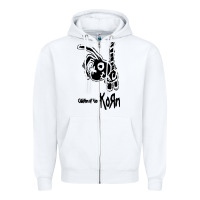 White k o r n classic Zipper Hoodie - linhVisuals