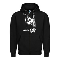 Black k o r n classic Zipper Hoodie - linhVisuals