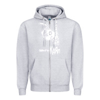 Heather Grey k o r n classic Zipper Hoodie - linhVisuals