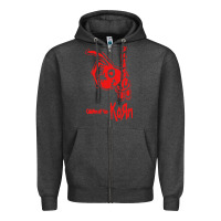 Charcoal Heather k o r n classic Zipper Hoodie - linhVisuals