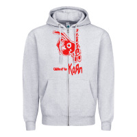 Heather Grey k o r n classic Zipper Hoodie - linhVisuals