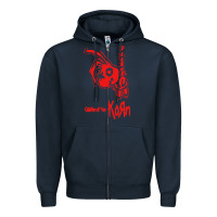 Navy k o r n classic Zipper Hoodie - linhVisuals