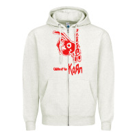 Oatmeal Heather k o r n classic Zipper Hoodie - linhVisuals