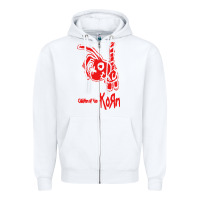 White k o r n classic Zipper Hoodie - linhVisuals