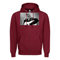 Burgundy kurt smoking Zipper Hoodie - linhVisuals