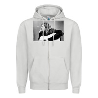 Dove Grey kurt smoking Zipper Hoodie - linhVisuals