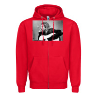 Red kurt smoking Zipper Hoodie - linhVisuals