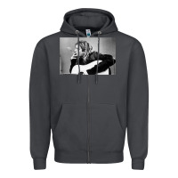 Smoke kurt smoking Zipper Hoodie - linhVisuals
