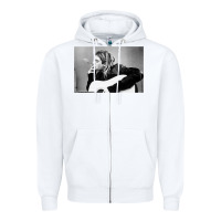 White kurt smoking Zipper Hoodie - linhVisuals