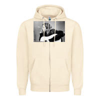 Sandshell kurt smoking Zipper Hoodie - linhVisuals