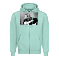Seafoam kurt smoking Zipper Hoodie - linhVisuals