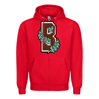 Red brown university Zipper Hoodie - linhVisuals