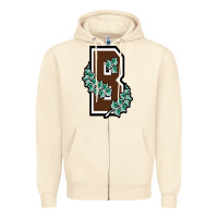 Sandshell brown university Zipper Hoodie - linhVisuals