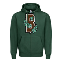 Sports Green brown university Zipper Hoodie - linhVisuals