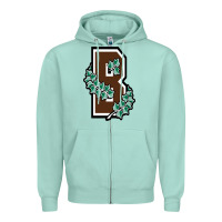 Seafoam brown university Zipper Hoodie - linhVisuals