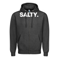 Charcoal Heather salty Zipper Hoodie - linhVisuals