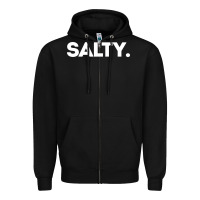 Black salty Zipper Hoodie - linhVisuals