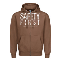 Chestnut safety first science teacher Zipper Hoodie - linhVisuals
