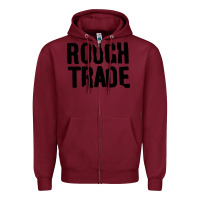 Burgundy Rough Trade Zipper Hoodie - linhVisuals