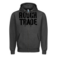 Charcoal Heather Rough Trade Zipper Hoodie - linhVisuals