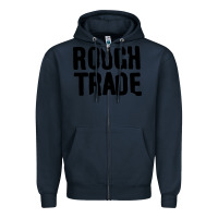 Navy Rough Trade Zipper Hoodie - linhVisuals