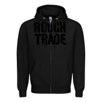Black Rough Trade Zipper Hoodie - linhVisuals