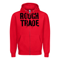 Red Rough Trade Zipper Hoodie - linhVisuals