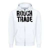 White Rough Trade Zipper Hoodie - linhVisuals