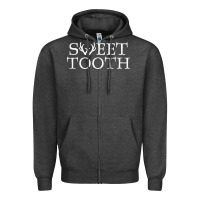 Charcoal Heather Sweet Tooth Zipper Hoodie - linhVisuals